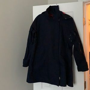 Navy J Crew rain jacket